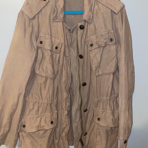 Free People Lightweight Blush/Nude Jacket - Picture 10 of 11